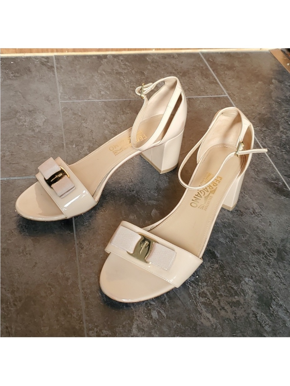 Authentic Salvatore Ferragamo Block Heels